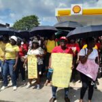 Parents, students and civilians join Linden teachers on solidarity march